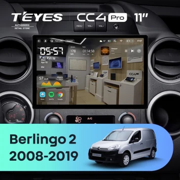 Штатная магнитола Teyes CC4 Pro 8/128 Citroen Berlingo 2 B9 (2008-2019) (11")