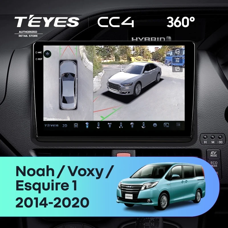 Штатная магнитола Teyes CC4 360 6/64 Toyota Esquire 1 (2014-2020) F2 Правый руль