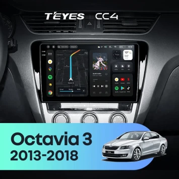 Штатная магнитола Teyes CC4 8/128 Skoda Octavia 3 A7 (2013-2018) Тип-B