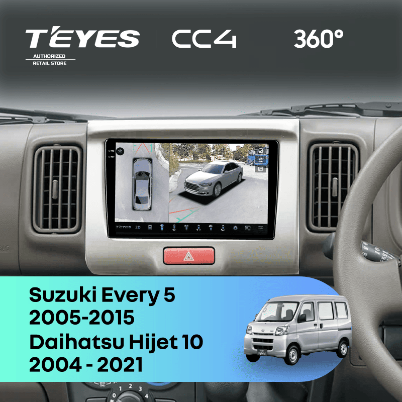 Штатная магнитола Teyes CC4 360 6/64 Suzuki Every 5 (2005-2015)