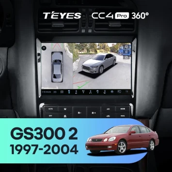 Штатная магнитола Teyes CC4 Pro 360 8/128 Lexus GS300 2 S160 (1997-2004) Тип-A