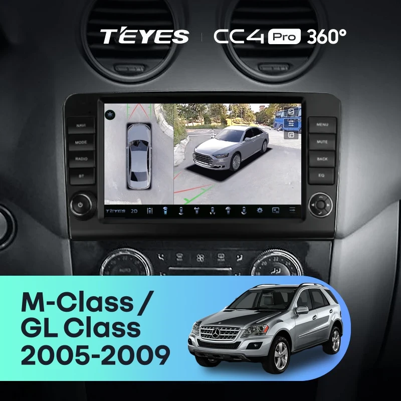 Штатная магнитола Teyes CC4 Pro 360 8/128 Mercedes-Benz ML-Class X164 (2005-2009) F2