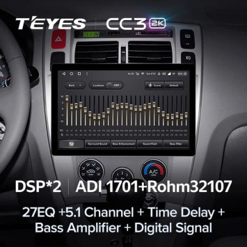 Штатная магнитола Teyes CC3 2K 4/64 Hyundai Tucson 1 (2004-2009) F1 (13")