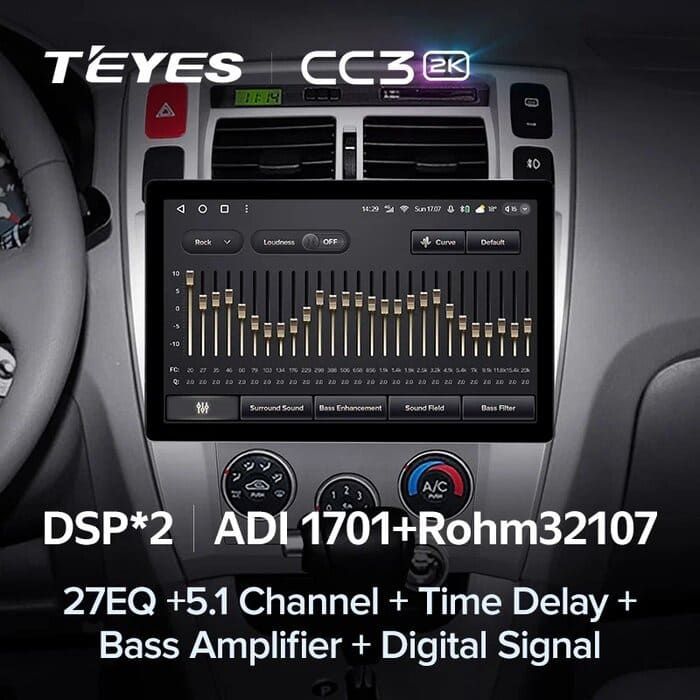Штатная магнитола Teyes CC3 2K 4/64 Hyundai Tucson 1 (2004-2009) F1 (13")