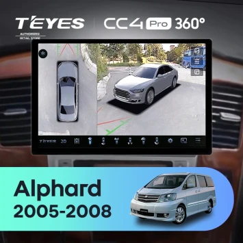 Штатная магнитола Teyes CC4 Pro 360 8/128 Toyota Alphard 1 H10 (2005-2008) F2 (13")