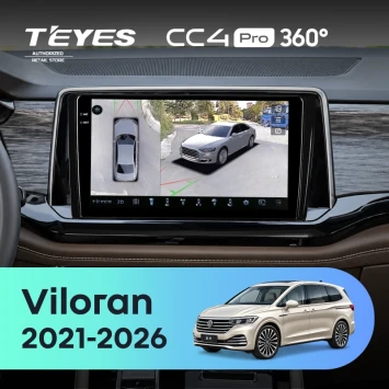 Штатная магнитола Teyes CC4 Pro 360 8/128 Volkswagen Viloran (2021-2026)