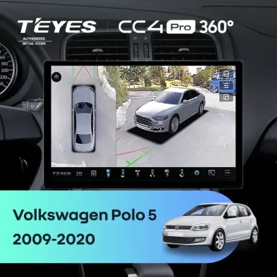 Штатная магнитола Teyes CC4 Pro 360 12/256 Volkswagen Polo 5 (2008-2020) (11") (матовая)