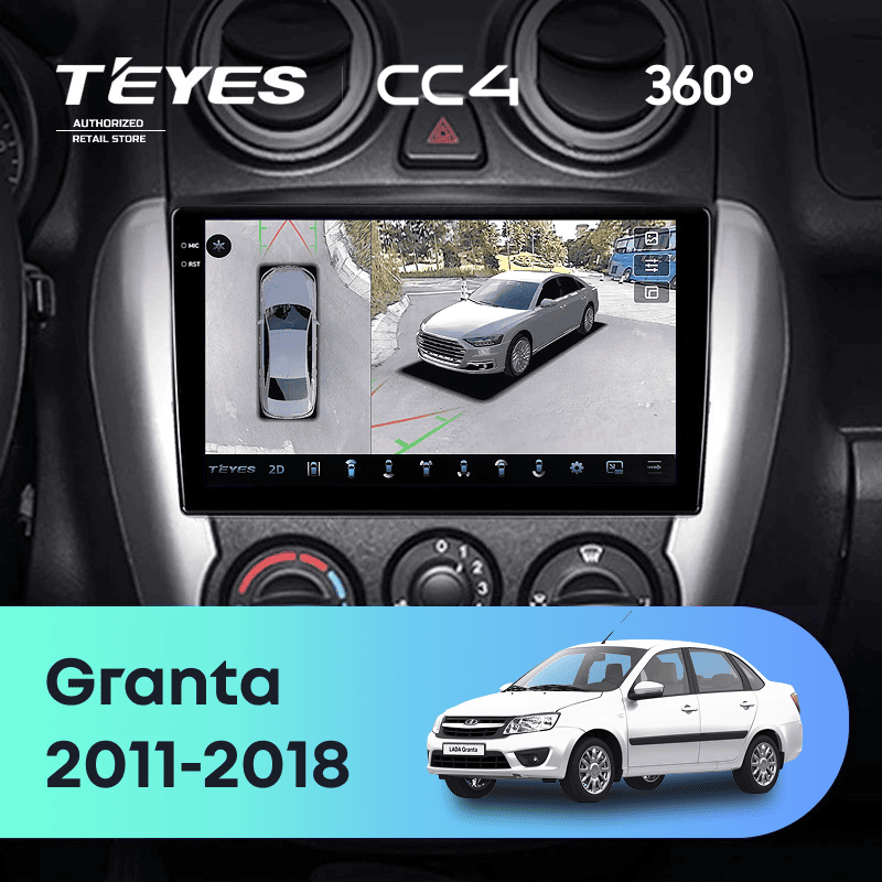 Штатная магнитола Teyes CC4 360 6/64 LADA Granta Sport (2011-2018) Тип-A