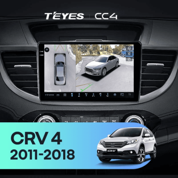 Штатная магнитола Teyes CC4 360 6/64 Honda CR-V 4 RM RE (2011-2018) 9" Тип-C