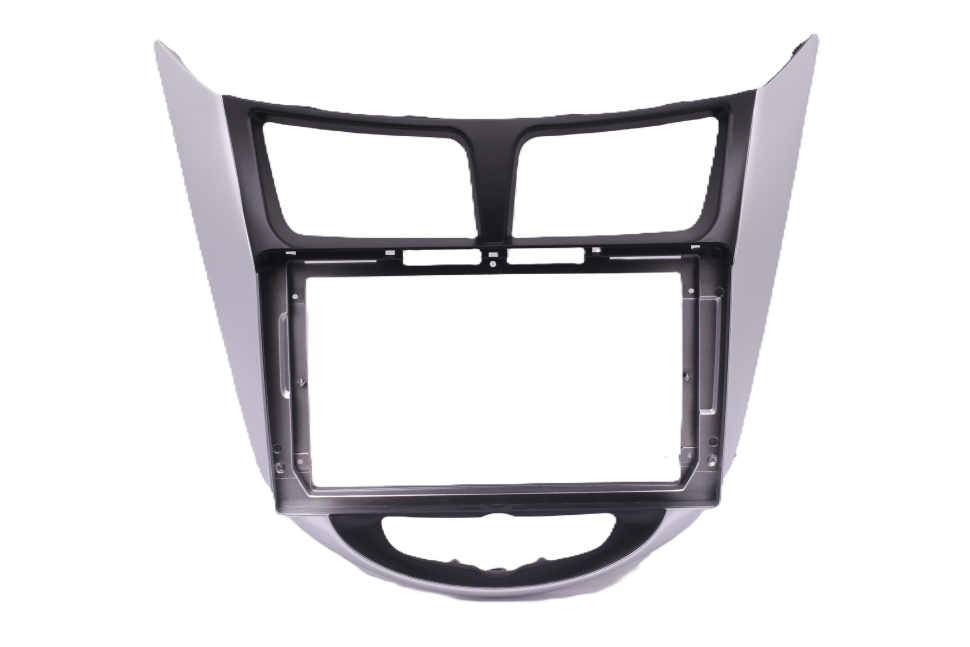 Переходная рамка Hyundai Solaris 1 (2010-2016) (черно-серый) F4 (9")