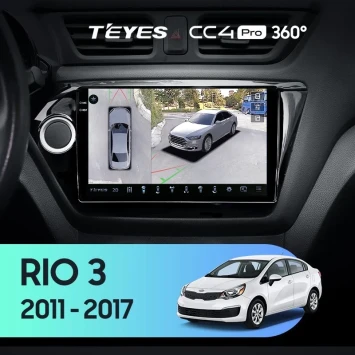 Штатная магнитола Teyes CC4 Pro 360 8/128 Kia Rio 3 (2011-2017)