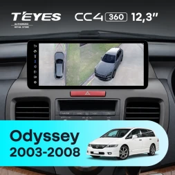 Штатная магнитола Teyes CC4 12.3" 360 8/128 Honda Odyssey 3 RL3 RL4 (2003-2008) Правый руль
