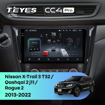 Штатная магнитола Teyes CC4 Pro 8/128 Nissan Qashqai 2 J11 (2013-2022) F3 Тип-AB