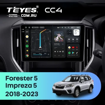 Штатная магнитола Teyes CC4 8/128 Subaru Forester 5 (2018-2023)