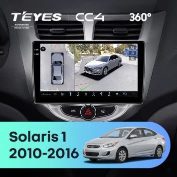 Штатная магнитола Teyes CC4 360 6/64 Hyundai Solaris 1 (2010-2016) F1