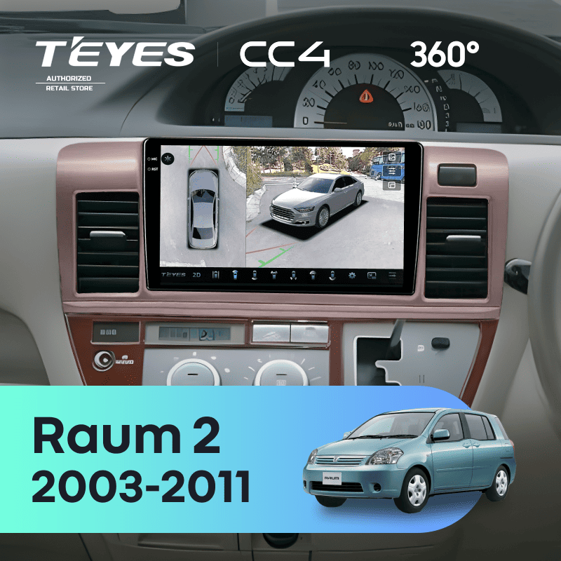 Штатная магнитола Teyes CC4 360 8/128 Toyota Raum 2 (2003-2011)