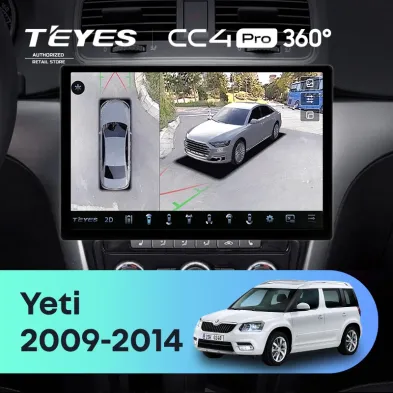 Штатная магнитола Teyes CC4 Pro 360 12/256 Skoda Yeti 5L (2009-2014) (13")