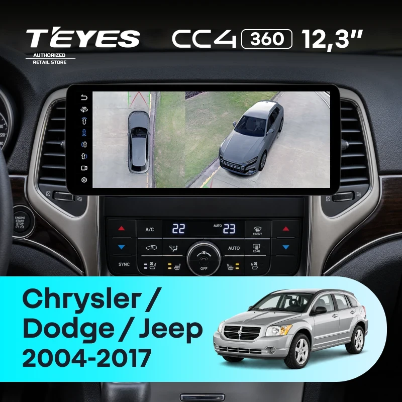 Штатная магнитола Teyes CC4 12.3" 360 6/64 Jeep Compass (2007-2017)
