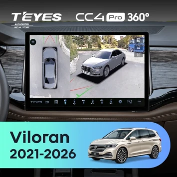 Штатная магнитола Teyes CC4 Pro 360 8/128 Volkswagen Viloran (2021-2026) (13")
