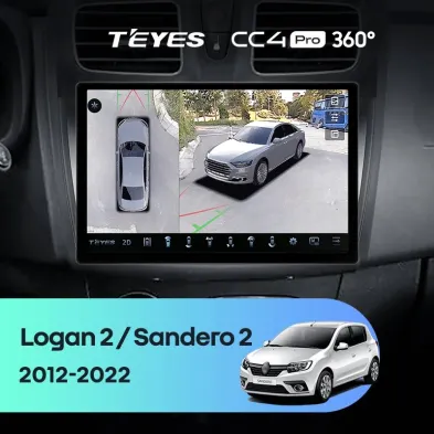 Штатная магнитола Teyes CC4 Pro 360 8/128 Renault Logan 2 (2012-2022) F1 (11")
