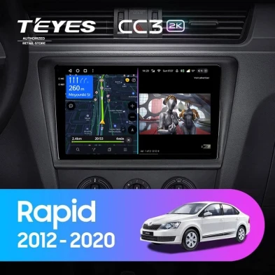 Штатная магнитола Teyes CC3 2K 4/64 Skoda Rapid NH3 NH1 (2012-2020)