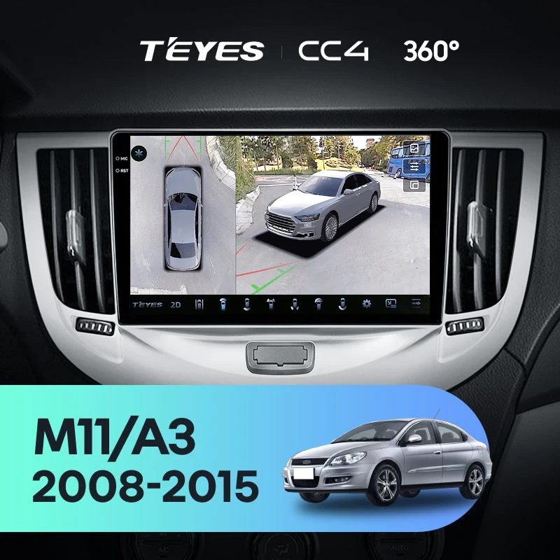 Штатная магнитола Teyes CC4 360 6/64 Chery M11 A3 (2008-2015)