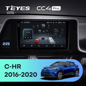 Штатная магнитола Teyes CC4 Pro 12/256 Toyota C-HR (2016-2020) F1 Правый руль