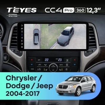Штатная магнитола Teyes CC4 Pro 12.3" 360 12/256 Dodge Nitro (2007-2011)