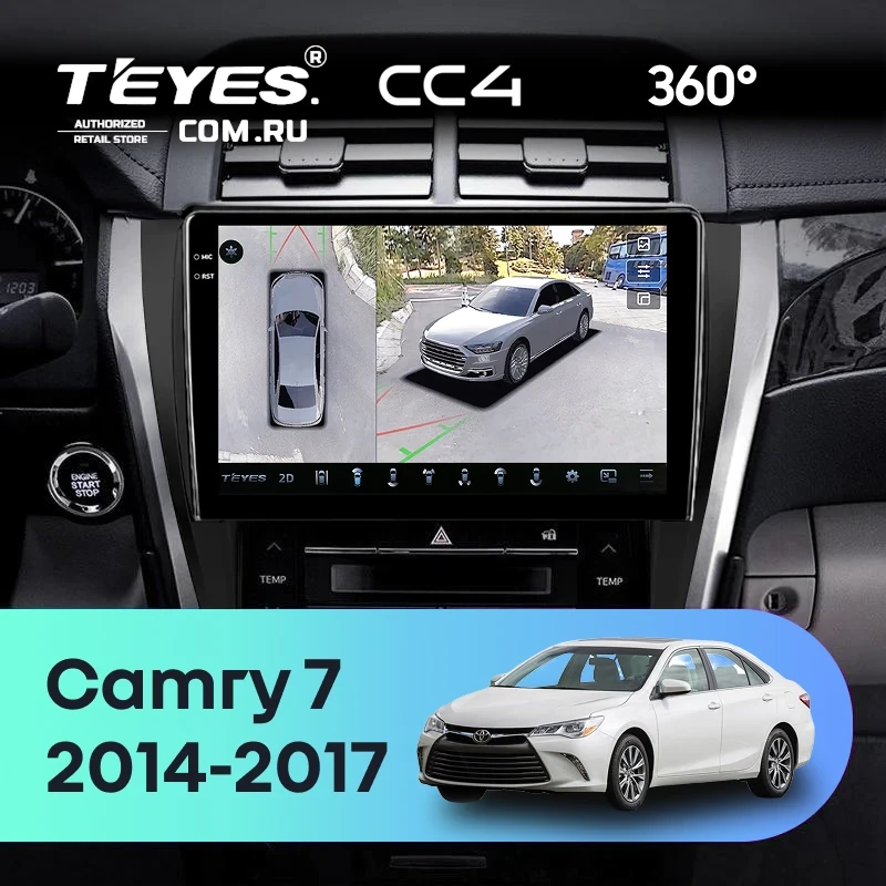 Штатная магнитола Teyes CC4 360 6/64 Toyota Camry 7 XV 50 55 (2014-2017) (черно-серая) F1