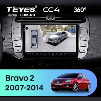 Штатная магнитола Teyes CC4 360 6/64 Fiat Bravo 198 (2007-2014)