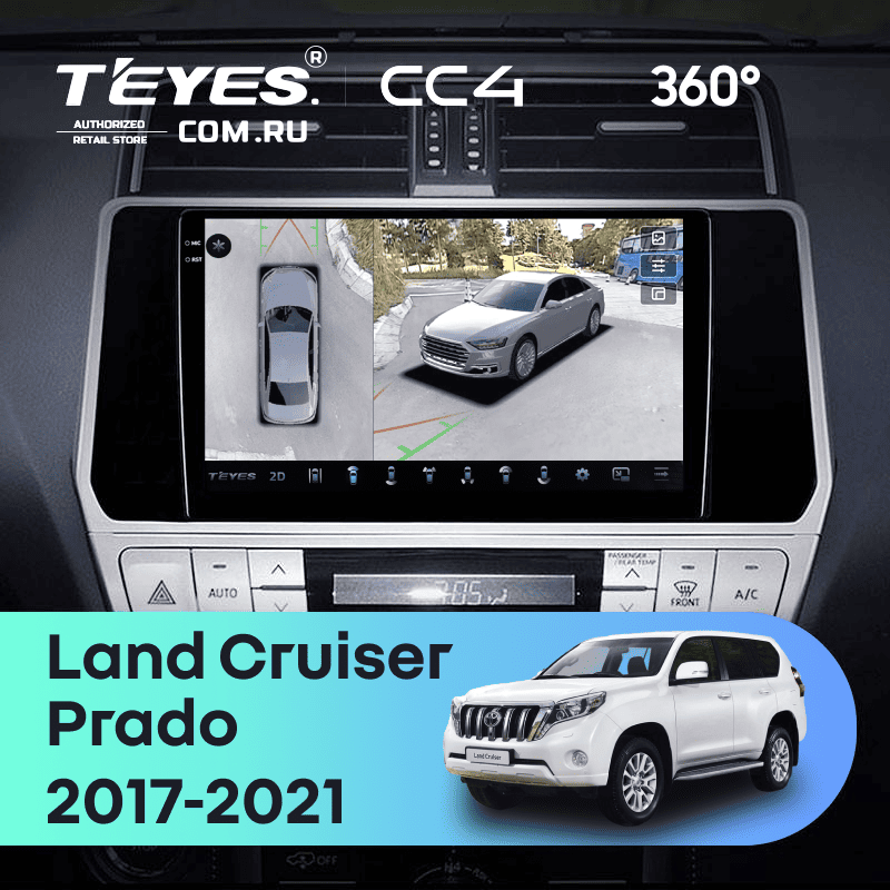 Штатная магнитола Teyes CC4 360 6/64 Toyota Land Cruiser Prado 150 (2017-2021)