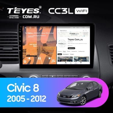 Штатная магнитола Teyes CC3L WiFi 2/32 Honda Civic 8 FK FN FD (2005-2012)