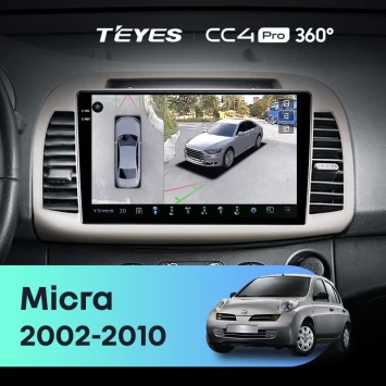 Штатная магнитола Teyes CC4 Pro 360 12/256 Nissan Micra K12 (2002-2010)