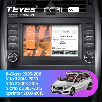 Штатная магнитола Teyes CC3L WiFi 2/32 Mercedes-Benz Viano 2 W639 (2003-2015) 7"