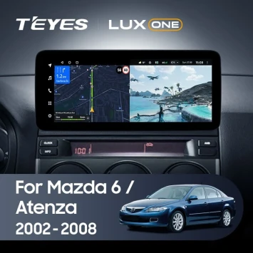 Штатная магнитола Teyes LUX ONE 360 6/128 Mazda Atenza (2002-2008) Правый руль