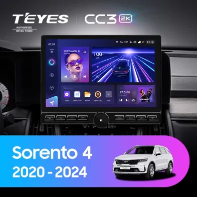 Штатная магнитола Teyes CC3 2K 6/128 Kia Sorento 4 MQ4 (2020-2024) (13" с кнопками)