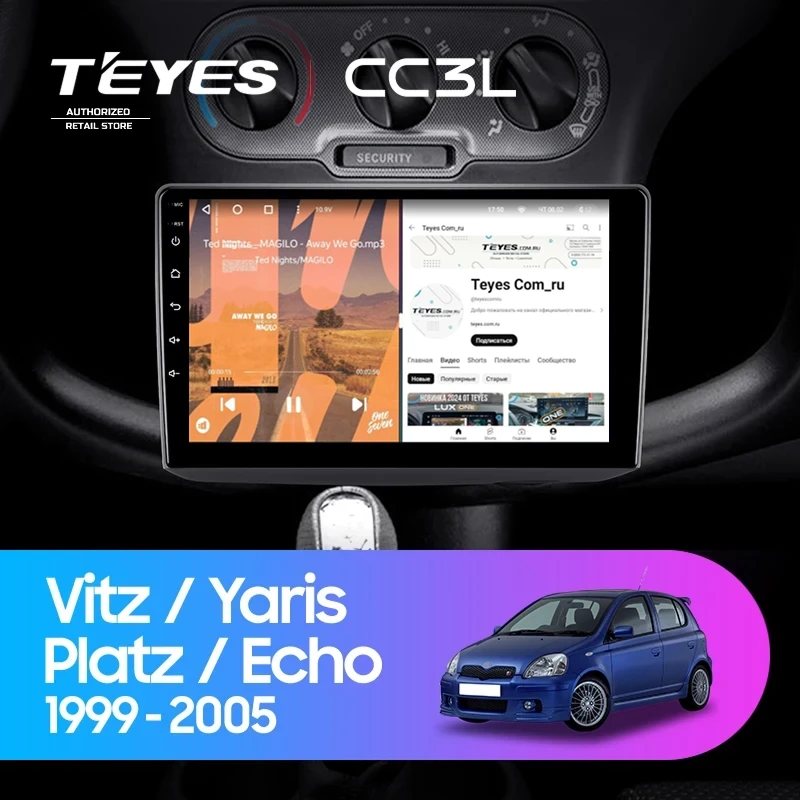 Штатная магнитола Teyes CC3L 4/64 Toyota Echo (1999-2005) F1