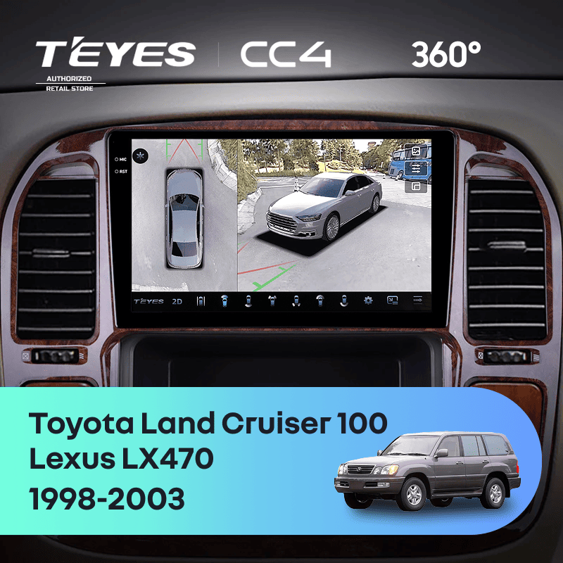 Штатная магнитола Teyes CC4 360 6/64 Toyota Land Cruiser 100 (1998-2003) F4