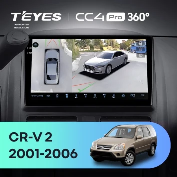 Штатная магнитола Teyes CC4 Pro 360 8/128 Honda CR-V 2 (2001-2006)