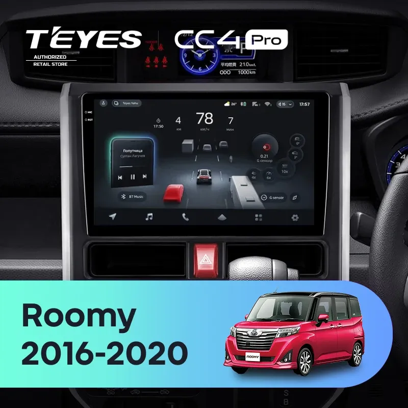 Штатная магнитола Teyes CC4 Pro 8/128 Toyota Roomy (2016-2020 ) Правый руль