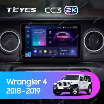Штатная магнитола Teyes CC3 2K 4/32 Jeep Wrangler 4 JL (2018-2019)