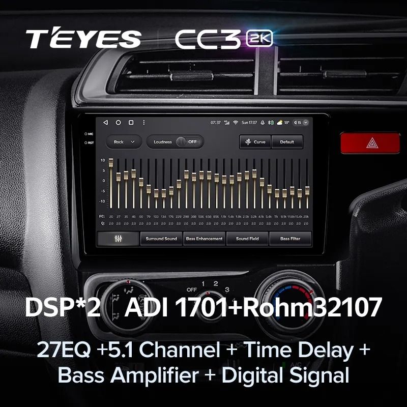 Штатная магнитола Teyes CC3 2K 6/128 Honda Fit 3 GP GK (2013-2020) Тип-B Правый руль