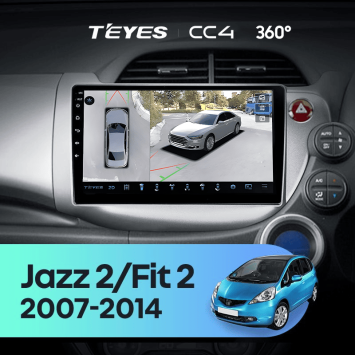 Штатная магнитола Teyes CC4 360 8/128 Honda Fit GE GP GE (2007-2014) Правый руль