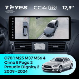 Штатная магнитола Teyes CC4 12.3" 360 6/64 Nissan Fuga 2 (2009-2024) Тип-B