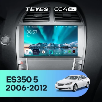 Штатная магнитола Teyes CC4 Pro 8/128 Lexus ES350 5 V XV40 (2006-2012) Тип-C