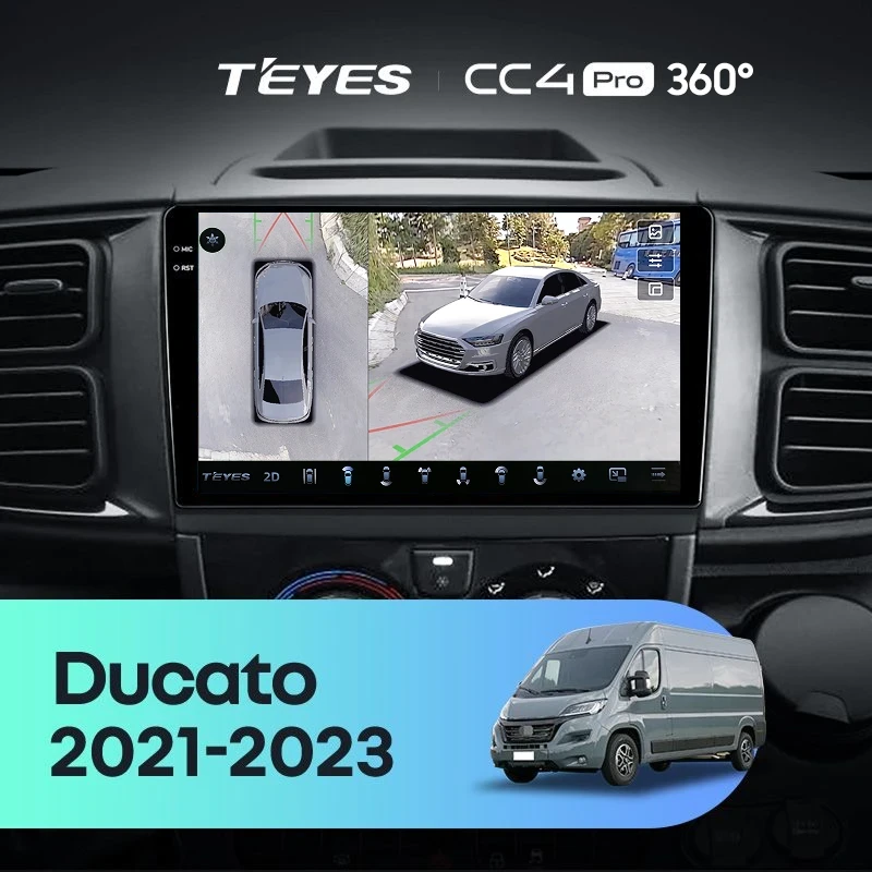 Штатная магнитола Teyes CC4 Pro 360 12/256 Fiat Ducato Van L3H2 (2021-2023)