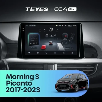 Штатная магнитола Teyes CC4 Pro 8/128 Kia Morning 3 (2017-2023) Тип-B