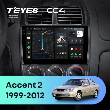 Штатная магнитола Teyes CC4 6/64 Hyundai Accent II LC2 (1999-2012) F1