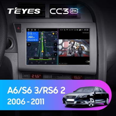 Штатная магнитола Teyes CC3 2K 360 6/128 Audi S6 3 (2006-2011)
