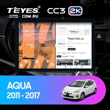 Штатная магнитола Teyes CC3 2K 4/64 Toyota Aqua (2011-2017) Правый руль (13")